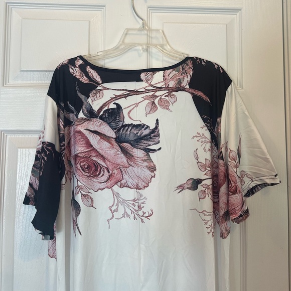 Women's Plus Size Elegant Floral Print Color Block Long Vacation Maxi Dress 18W - Picture 4 of 7